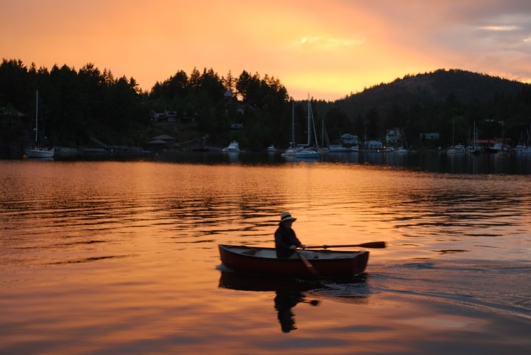 Sunset at SYC Outstation, Garden Bay, Pender Harbour